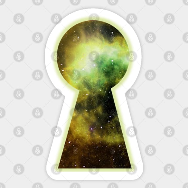 Keyhole to the Galaxy Sticker by Mavis